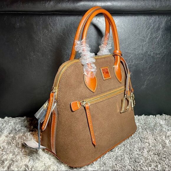 NWT Dooney & Bourke Suede Domed Satchel - Picture 2 of 10